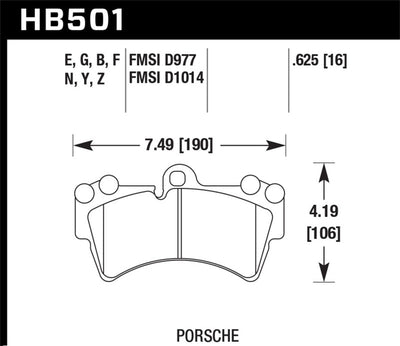 Hawk 07-10 Audi Q7 3.6L/4.2L brake pad diagram
