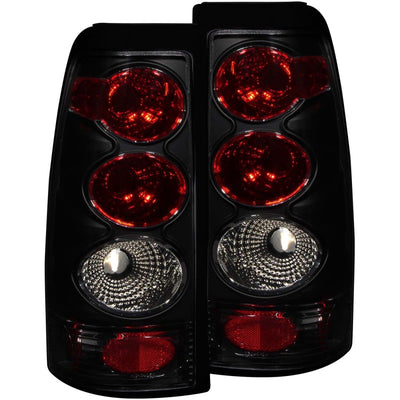 ANZO 1999-2002 Chevrolet Silverado 1500 Taillights Dark Smoke, high performance auto parts, plug and play tail lights