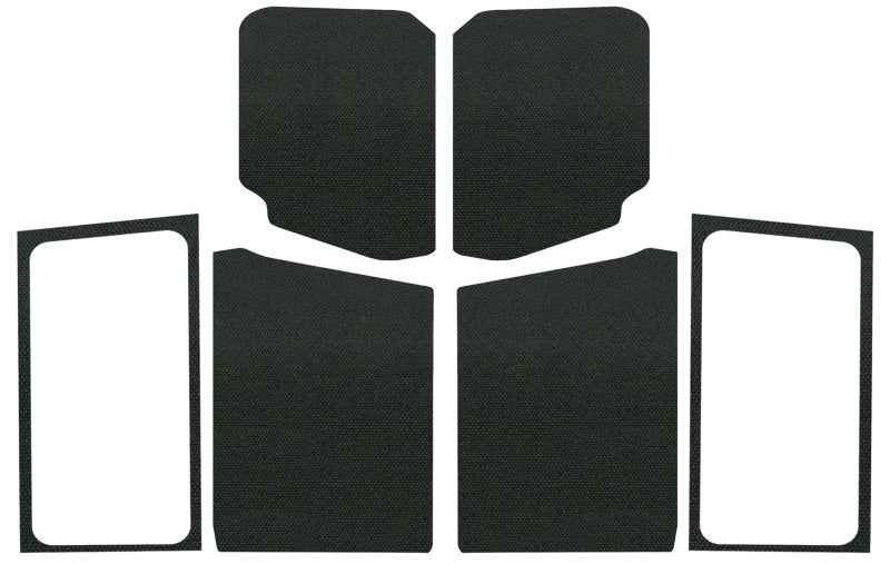 DEI 18-23 Jeep Wrangler JL 2-Door Boom Mat Complete Headliner Kit - 7 Piece - Black
