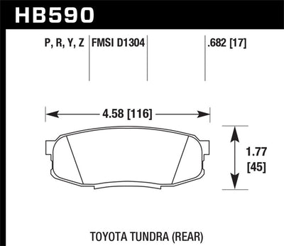 Hawk LTS Street Brake Pads for Toyota Tundra