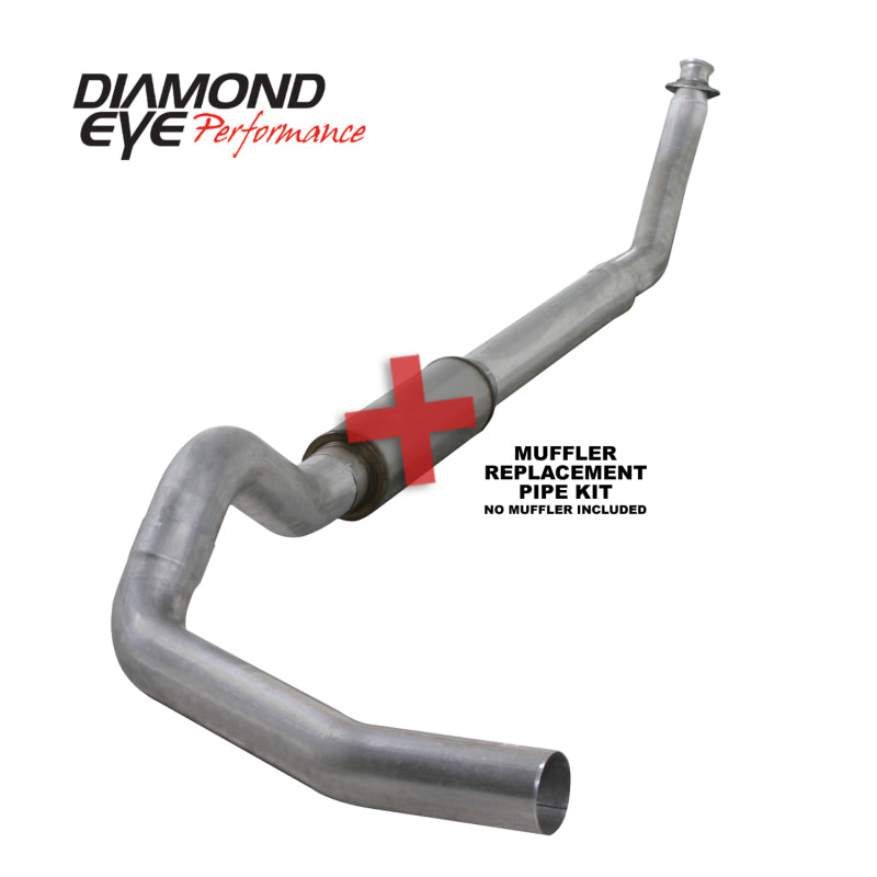 Diamond Eye KIT 5in TB SGL MFLR RPLCMENT PIPE AL: 94-02 DODGE CUMMINS 5.9L W/ RP #510220 - DTX Performance