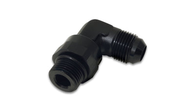 Vibrant -10AN Male Flare to Male -8 ORB Swivel 90 Degree Adapter - Anodized Black, performance car parts by DTX Performance