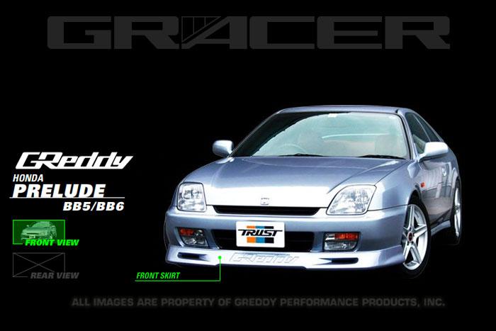GReddy 97-01 Honda Prelude Urethane Front Lip Spoiler, performance car parts, DTX Performance, veteran owned performance shop