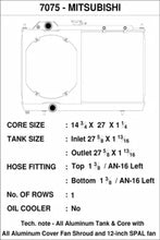 Load image into Gallery viewer, CSF 96-07 Mitsubishi Evo 4/5/6/7/8/9 Full-Slim Radiator w/12in Fan &amp; Shroud/-16AN &amp; Slip On Fitting - DTX Performance