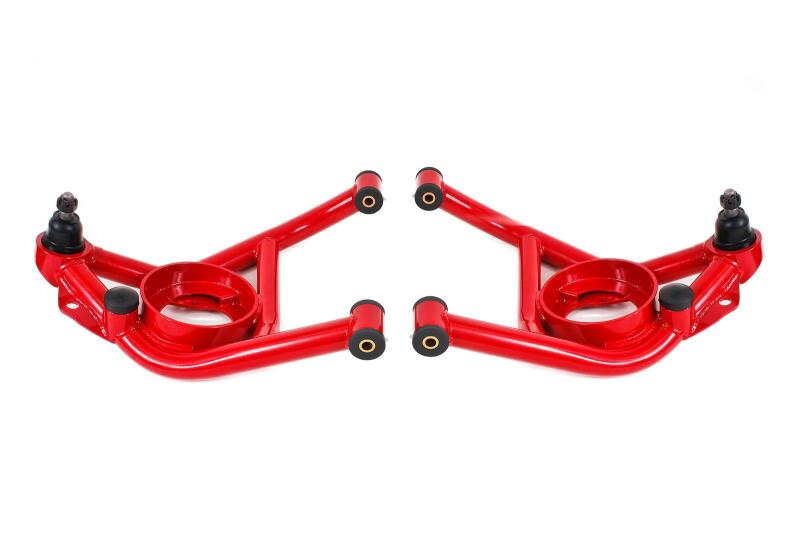 BMR 70-81 Chevrolet Camaro A-Arms Lower Delrin Bushings Std Ball Joint - Red - DTX Performance