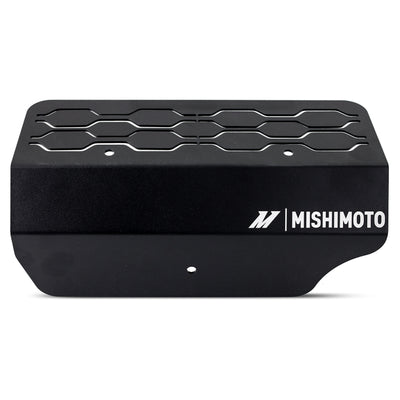 Mishimoto 2022+ Subaru WRX Pulley Cover Black from DTX Performance, enhances engine bay with durable 6061 aluminum construction.