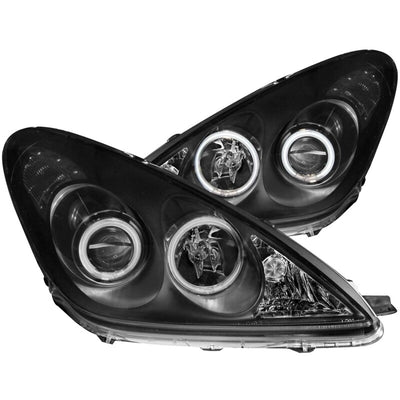 ANZO 2002-2003 Lexus Es300 Projector Headlights w/ Halo Black – High performance car parts by DTX Performance, tuning upgrades