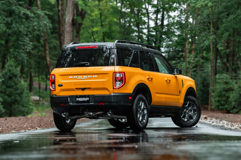 MBRP 2021+ Ford Bronco Sport 2.5in Res-Back Exhaust with Dual Rear Alum. Steel in park