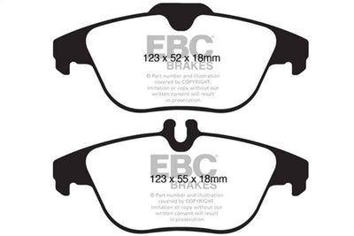 EBC 12-14 Mercedes-Benz C250 (W204) 1.8 Turbo Redstuff Rear Brake Pads for high performance braking and reduced dust - DTX Performance