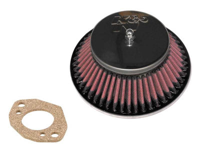 K&N Custom Racing Assembly - Round Tapered - Red 1.375in Neck Flange - 2.25in Over Height, performance car parts, DTX Performance