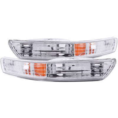 ANZO 1998-2001 Acura Integra Euro Parking Lights Chrome w/ Amber Reflector, high performance car parts from DTX Performance