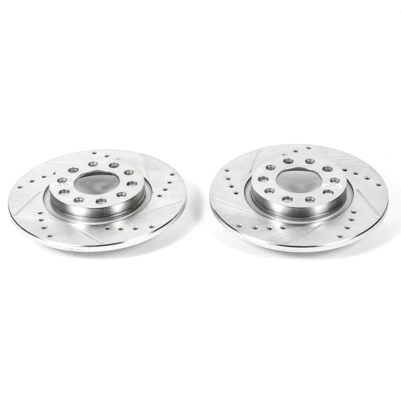 Power Stop 15-17 Chrysler 200 Rear Evolution Drilled & Slotted Rotors - Pair - DTX Performance