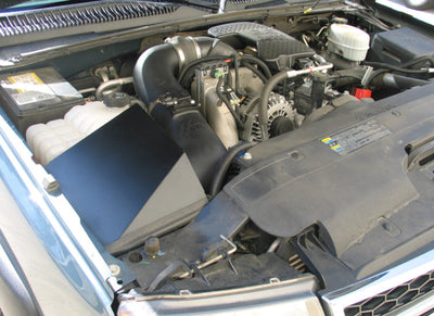 K&N 06 Chevy Silverado/GMC Sierra 2500HD/3500 V8-6.6L Performance Intake Kit in engine bay for performance upgrades