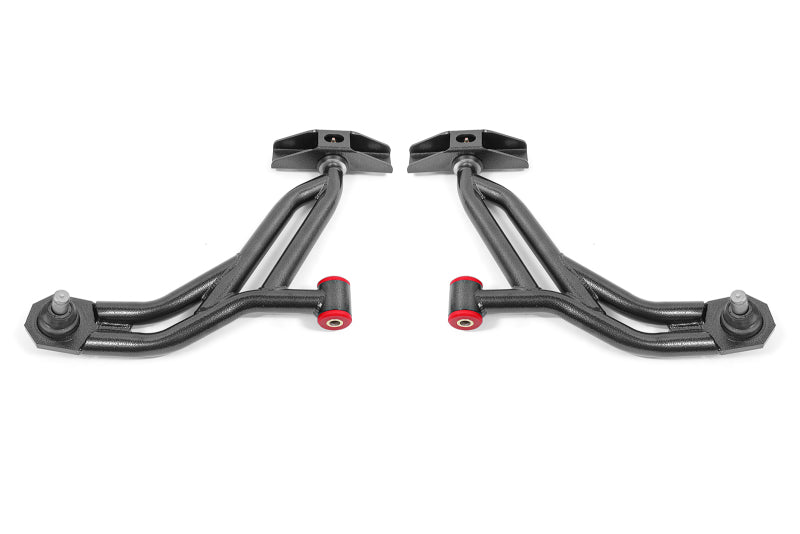 BMR Suspension 05-14 Ford Mustang Lower A-Arms - Black Hammertone - Non-Adjustable - DTX Performance