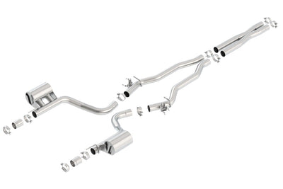 Borla 15-16 Dodge Charger Hellcat 6.2L V8 ATAK Catback Exhaust w/ Valves, enhances performance & sound for car enthusiasts.