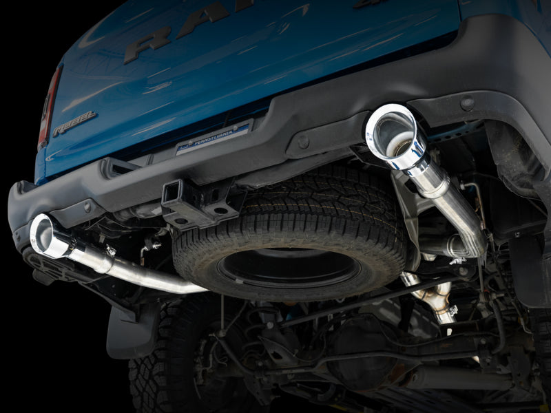 AWE Tuning 19-21 RAM 1500 5.7L (w/Cutouts) 0FG Dual Rear Exit Cat-Back Exhaust - Chrome Silver Tips - DTX Performance