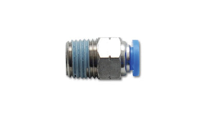 Vibrant Male Straight Pneumatic Vacuum Fitting (1/4in NPT Thread) - for 1/4in (6mm) OD tubing, performance car parts by DTX Performance