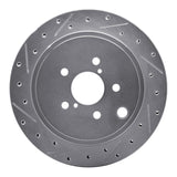 R1 10-25 Scion FR-S Rear Left Drilled & Slotted Silver Brake Rotor
