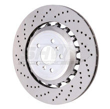 Load image into Gallery viewer, SHW 11-16 BMW M5 4.4L Left Rear Cross-Drilled Lightweight Brake Rotor (34212284103) performance car part