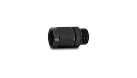 Vibrant -6AN Female to -10 ORB Swivel Adapter w/ O-Ring in anodized black for performance car parts and high performance upgrades.