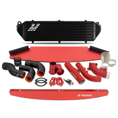 Mishimoto 2023+ Toyota GR Corolla Intercooler & Pipe Kit - Black Cooler - Red Pipes, performance upgrades by DTX Performance veteran shop