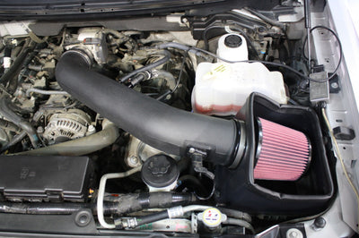 JLT 10-14 Ford F-150/Raptor 6.2L Black Textured Cold Air Intake Kit w/Red Filter - Tune Req.