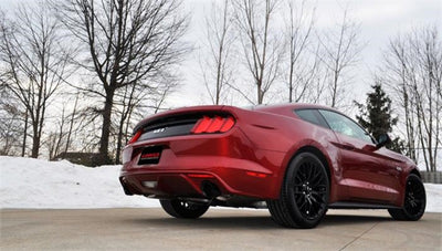 Corsa 2015-2024 Ford Mustang GT 5.0 3in Double X Pipe Will Fit Factory Exhaust on red Mustang GT
