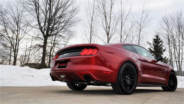 Corsa 2015-2024 Ford Mustang GT 5.0 3in Double X Pipe Will Fit Factory Exhaust on red Mustang GT
