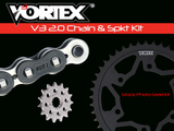 Vortex Racing V3 2.0 Chain and Sprocket Kit 3288-14,452AK-45,520SX3-110- Black