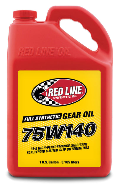 Red Line 75W140 GL-5 Gear Oil - Gallon bottle, perfect for performance car parts from DTX Performance. Veteran owned performance shop.