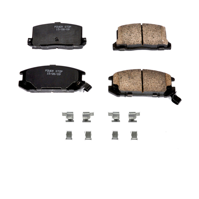 Power Stop 85-89 Toyota MR2 Rear Z17 Evolution Ceramic Brake Pads w/Hardware - DTX Performance