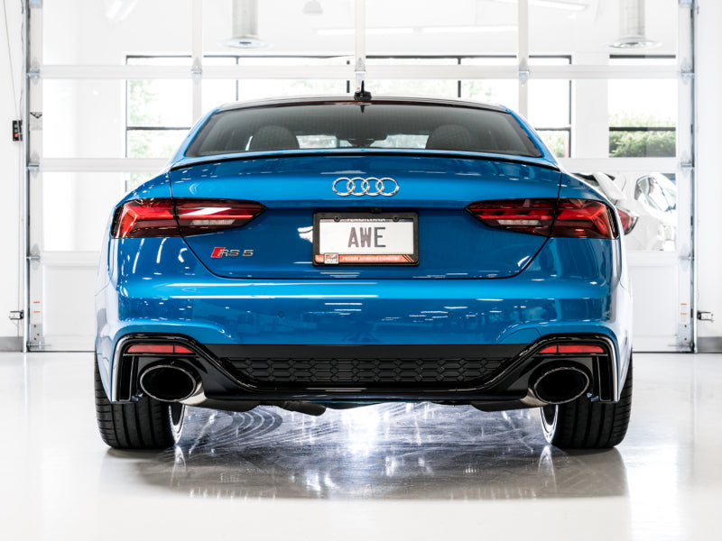 AWE Tuning Audi B9.5 RS5 Sportback Non-Resonated Touring Edition Exhaust - RS-Style Diamond Blk Tips - DTX Performance