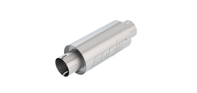 Borla Universal Resonator Option 3in Center/Center 5in Round x 10in - Notched Neck for high performance exhaust systems