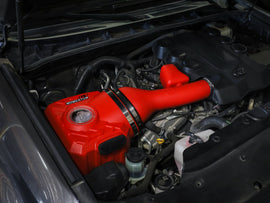 Momentum GT Red Edition Cold Air Intake System w/ Pro DRY S Filter Toyota FJ Cruiser 07-23 V6-4.0L installed in engine bay.