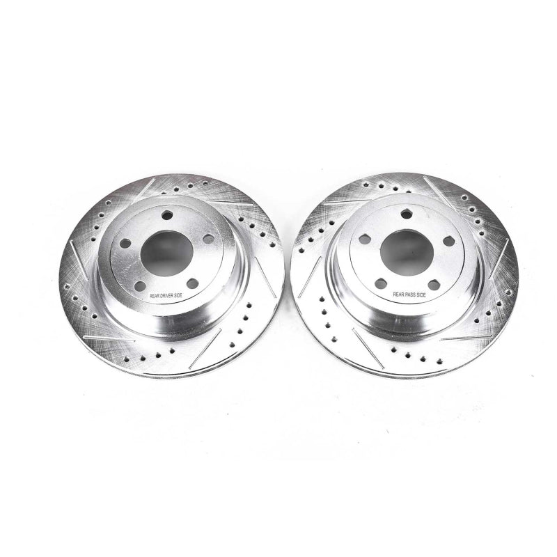 Power Stop 09-10 Chevrolet Cobalt Rear Evolution Drilled & Slotted Rotors - Pair - DTX Performance