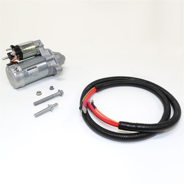 Ford Racing High Torque Mini Starter - 5.0L COYOTE/10R80 Transmission with wiring and bolts for performance car upgrade