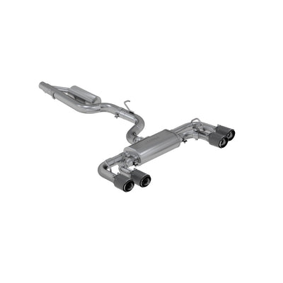 MBRP 15-19 VW Golf R 3 in Cat Back w/ 4 in OD Quad Carbon Fiber Tips - T304, performance car parts, DTX Performance, performance upgrades