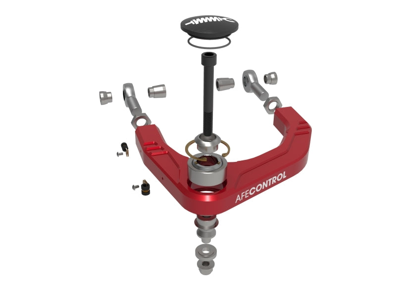 aFe Control 05-23 Toyota Tacoma Upper Control Arms - Red Anodized Billet Aluminum - DTX Performance