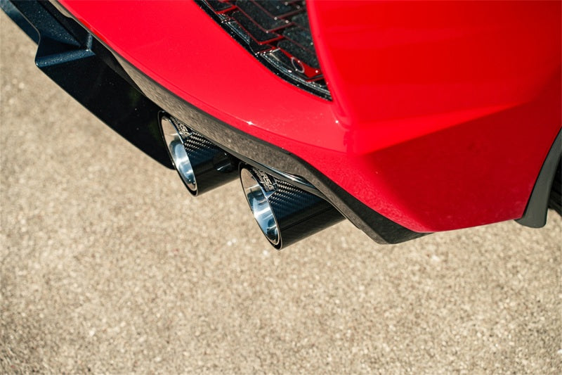 Corsa 20-23 Chevrolet Corvette C8 RWD 3in Xtreme Cat-Back Exhaust w/4.5in Carbon Fiber Polished Tips - DTX Performance