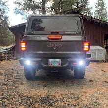 Load image into Gallery viewer, Oracle Jeep Gladiator JT Rear Bumper LED Reverse Lights - 6000K installed; enhance visibility; DTX Performance auto lighting upgrade
