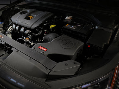 aFe Takeda Momentum Pro DRY S Cold Air Intake System installed in Hyundai Elantra engine bay