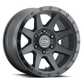 ICON Rebound 17x8.5 6x5.5 25mm Offset wheel in double black for performance cars, available at DTX Performance - veteran owned.