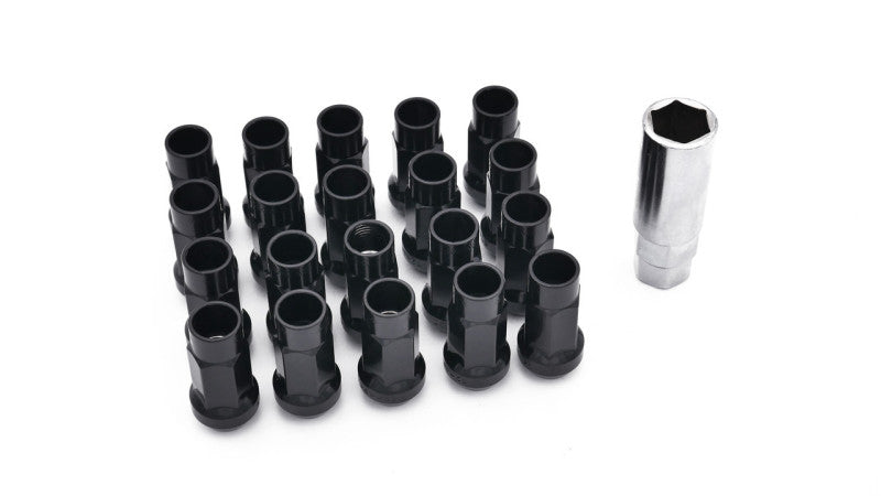 ISR Performance Steel 50mm Open Ended Lug Nuts M12x1.25 - Black, high performance auto parts, DTX Performance, performance upgrades