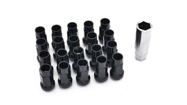 ISR Performance Steel 50mm Open Ended Lug Nuts M12x1.25 - Black, high performance auto parts, DTX Performance, performance upgrades