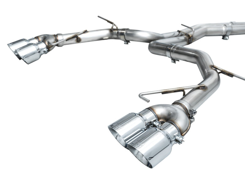 AWE Tuning 19-23 Audi C8 S6/S7 2.9T V6 AWD Track Edition Exhaust - Chrome Silver Tips - DTX Performance