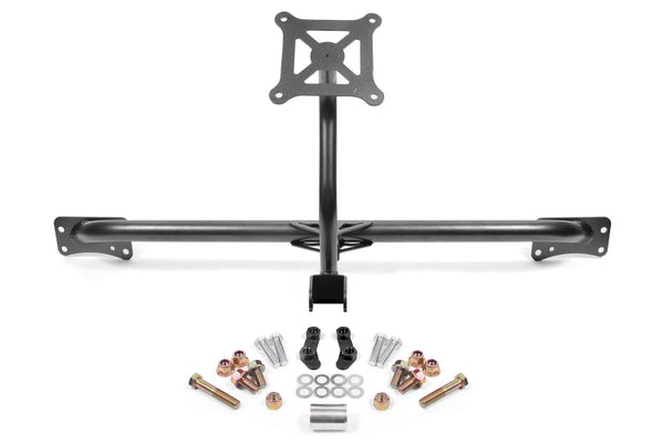 BMR 2015-2019 Ford Mustang Bolt-On Parachute Mount - Black Hammertone, performance car parts from DTX Performance