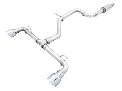 AWE 2022 VW GTI MK8 Track Edition Exhaust - Chrome Silver Tips for high performance car tuning