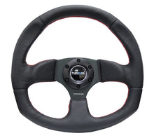Load image into Gallery viewer, NRG Reinforced Steering Wheel (320mm Horizontal / 330mm Vertical) Leather w/Red Stitching for performance upgrades