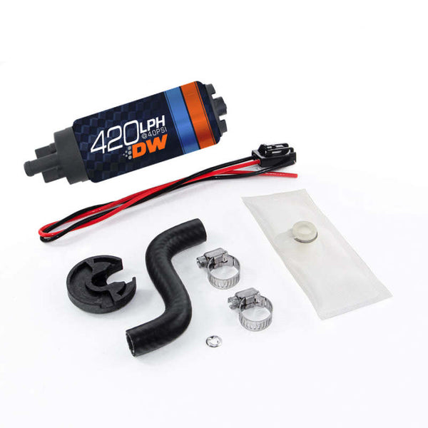 Deatschwerks DW420 Series 420lph In-Tank Fuel Pump w/ Install Kit For 85-97 Ford Mustang, high performance auto parts, DTX Performance