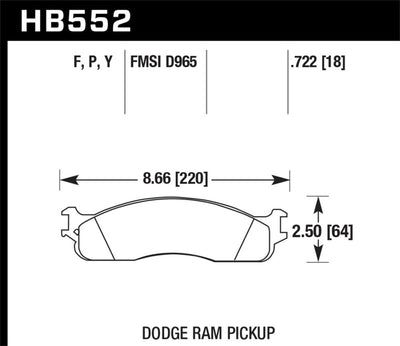Hawk Super Duty Street Front Brake Pads for Dodge Ram, performance car parts at DTX Performance, veteran owned shop, high performance brakes